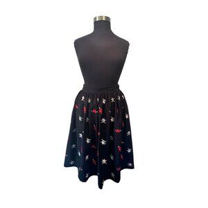 Unique Vintage Women's Plus Size 26 5X NWT‎ Skulls & Hearts Black Skirt